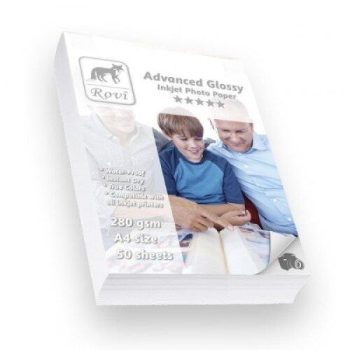 Rovi Advanced Parlak A4 Fotoğraf Kağıdı 280gr - 50 Yaprak - 1