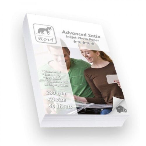 Rovi Advanced Satin A3 Fotoğraf Kağıdı 280gr - 50 Yaprak - ROVİ