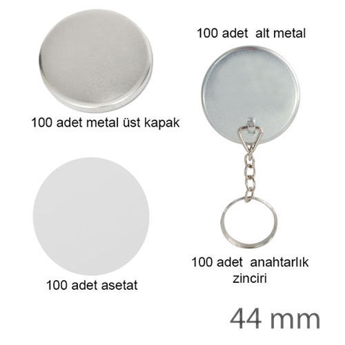 Rozet Anahtarlık 44 mm (100 adet) - OFİSOMİ-S (1)