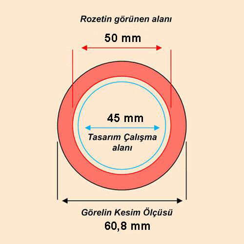 Rozet İğneli 50 mm Metal Arkalıklı (100 adet) - 2