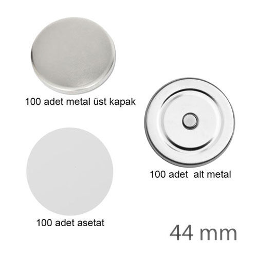 Rozet Magnet 44 mm (100 adet) - OFİSOMİ-S (1)