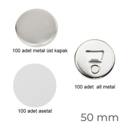 Rozet Magnet Açacak 50 mm (100 adet ) - 1