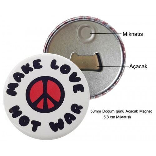 Rozet Magnet Açacak 58 mm (100 adet ) - OFİSOMİ-S