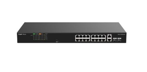 Ruijie-Reyee RG-ES118FGS-LP 16 Port POE+ 2 Port 10-100-1000 Mbps + 2 Port SFP 120W - RUIJIE