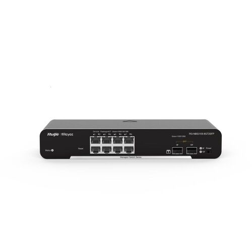 Ruijie RG-NBS3100-8GT2SFP 8-Port Gigabit L2 Managed Switch, 8 Gigabit RJ45 Ports,2 SFP Slots - 1