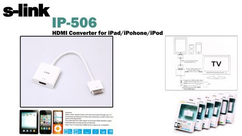 S-link IP-506 ipod-iphone-ipad Hdmı Konnektör - S-LİNK