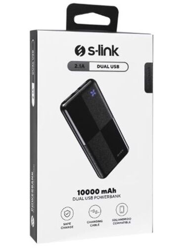 S-link IP-G12N 10000mAh Micro+Usb+ Type-C Giriş+Çıkış Siyah Taşınabilir Pil Şarj Cihazı Powerbank - S-LİNK