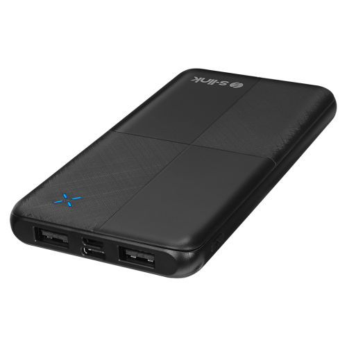 S-LINK IP-G12N, Siyah, 10.000mAh, 2xUSB, 1xMicro USB, 1xType-C, 4 LED Göstergeli, PowerBank - S-Link