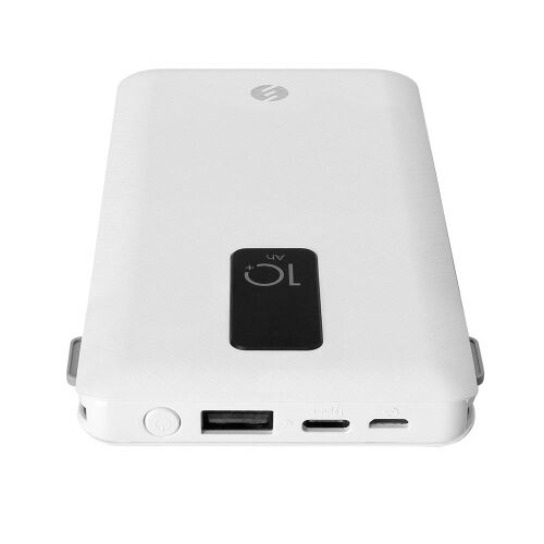 S-link IP-T100C 10000mAh Lightning+Micro+Type C Kablolu Powerbank Beyaz LCDli - S-LİNK (1)