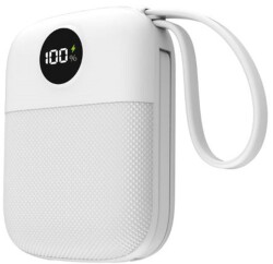 S-link MP110 10000mAh PD22.5W Type-C+Lightning Kablolu Beyaz Pil Şarj Cihazı Powerbank - 2