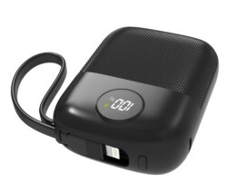 S-link MP110 10000mAh PD22.5W Type-C+Lightning Kablolu Siyah Pil Şarj Cihazı Powerbank - 2