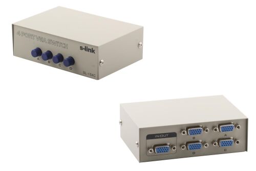 S-link SL-154C 4pc-1mn Manuel Vga Switch - 1