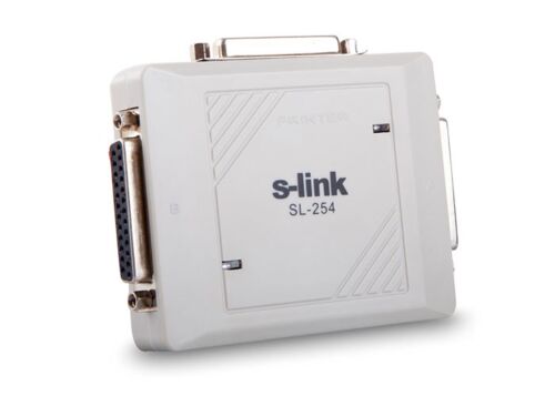 S-link SL-254 2 Port Otomatik Switch (Giriş 2 Adet Dişi DB25 Paralel Port)(Çıkış DB25 Paralel) - S-LİNK