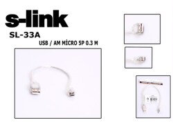 S-link SL-33A 0.3m USB AM-MICRO5P Kablosu - 1