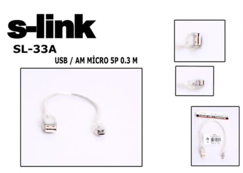 S-link SL-33A 0.3m USB AM-MICRO5P Kablosu - S-LİNK