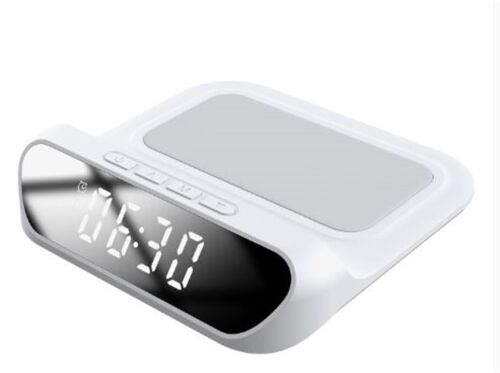 S-link SL-CW18 Beyaz Telefon Uyumlu 15W LCD Ekran Double Alarmli Kablosuz Şarj Cihazı - S-LİNK (1)