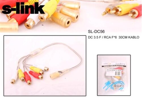 S-link SL-DC56 3.5mm Stereo 6lı Ses Çoklayıcı - S-LİNK