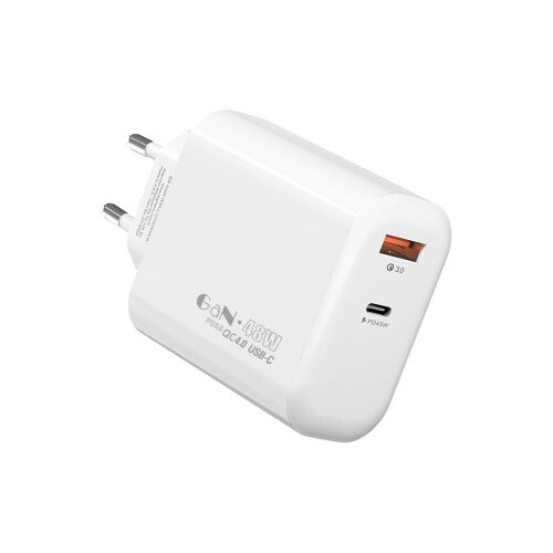 S-link SL-EC69 GAN PD 65W - QC 18W Type USB-C +USB A Hızlı Beyaz EV-NOTEBOOK Şarj Adaptör - 1
