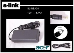 S-link SL-NBA30 19v 4.74a 5.5-1.75 Notebook Adaptörü - 1