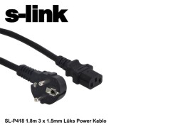 S-link SL-P175 1.5m 0.75mm Lüks Power Kablo - 1