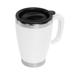 S-link SL-TM1981 Beyaz 415ML Iç 304 Dış 201 Paslanmaz Çelik Kupa - 1