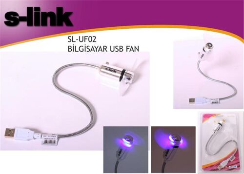 S-link SL-UF02 Anahtarlı + Ledli Usb Fan - S-LİNK
