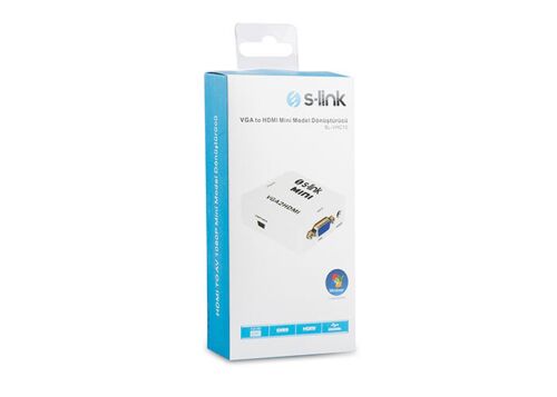 S-Link SL-VHC10 VGA To HDMI Mini Model Dönüştürücü - 1