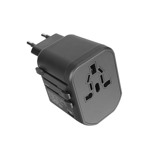S-link SL-WL20PD 2-USB 2.4A + PD 20W Yedek Akım Sigortalı 100-240V Universal Çevirici Priz Adaptör - 2