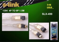 S-link SLX-499 1.5mt 4-9 1394 Firewire Gold Kablo - 1