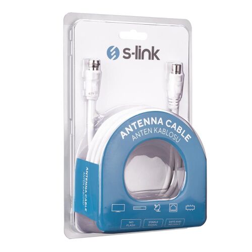 S-link SLX-843 3m TV 9.5M To RG6 F-M Anten Kablosu - S-LİNK (1)