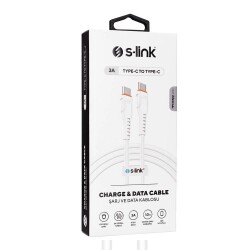 S-link SW-C130 1m 60W TypeC to TypeC Hızlı Data + Sarj Kablosu - 1