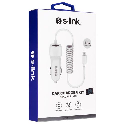 S-link Swapp SW-C735 Type-C Kablolu 5V 3.1A Kablolu Araç Şarj Cihazı - 1