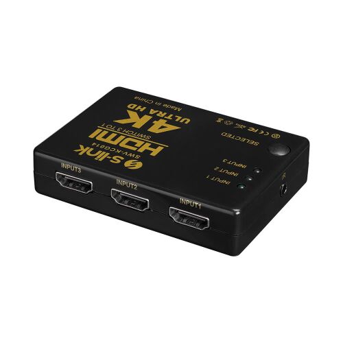 S-link SWV-KCG014 HDMI 3TO1 SWITCH 4K-2K, IR +Adaptör - S-LİNK
