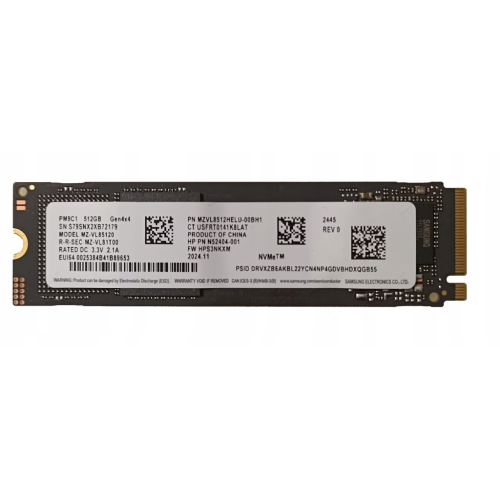 SAMSUNG PM9C1, MZ-VL8512HELU-00BH1, 512GB, 4950/2500, Gen4, NVMe PCIe M.2 2280 SSD (Bulk) - Samsung