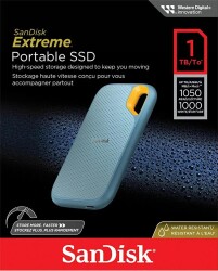 Sandisk 1TB Extreme SDSSDE61-1T00-G25B 1050MB-sn V2 Açık Mavi Taşınabilir SSD - 1