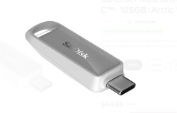 Sandisk SDIXS0N-128G-GN6NE 128GB Phone Drive with USB-C-128GB (Arctic White) Flash Bellek - 1