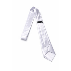 Saten Süblimasyon Beyaz Kravat - 3