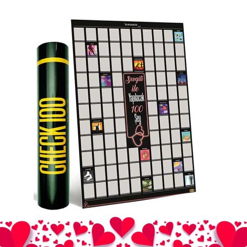 Sevgili İle Yapılacak 100 Aktivite Posteri - Kazı Kazan - OFİSOMİ-T