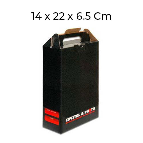 Siyah Karton Kristal Plaket Kutusu - Küçük - OFİSOMİ-S