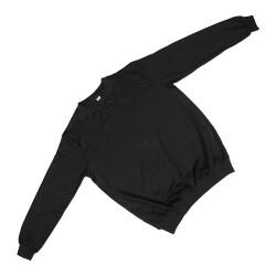 Siyah Pamuk Polyester Unisex Sweatshirt - Yetişkin - 2