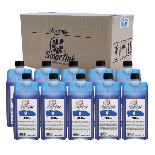 Smartink HP Uyumlu Pigment Mürekkep 10Litre Mavi (H971P-H973P-H980P) 