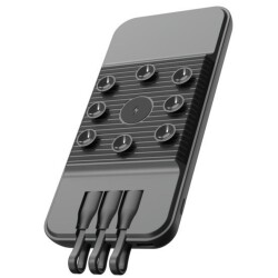 SnapMax SNP-3007 10.000 mah Siyah Vantuzlu Kablosuz ve 3in1 Kablolu Powerbank - 2