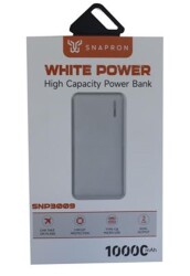 SnapMax SNP-3009 Beyaz 10.000 mah Powerbank 2x USB Çıkışlı 1 Type-C ve 1 Micro Girişli - 1
