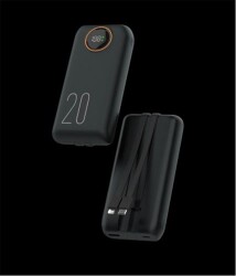 Snapron SNP-3013 20.000 Mah LCD Ekran Dahili Kablolu 22.5w Hızlı Şarj Powerbank - 1