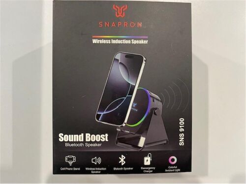 Snapron SNS-9100 Siyah (İNDUCTİON Özellikli) RGB Bluetooth Speaker (Phone Stand-Ambient Light) - SNAPRON