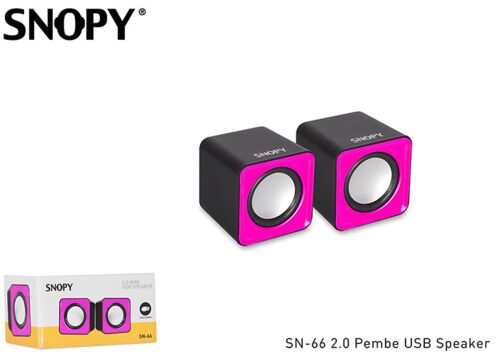 Snopy SN-66 2.0 Pembe USB Speaker - 1