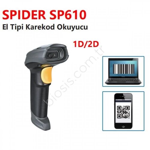 SPIDER SP610 2D USB El Tipi Karekod Barkod Okuyucu - SPIDER