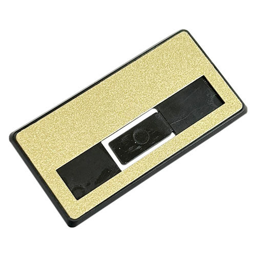 SPX Logi Sürgülü Metal Yaka İsimliği (simli altın) - OFİSOMİ-S