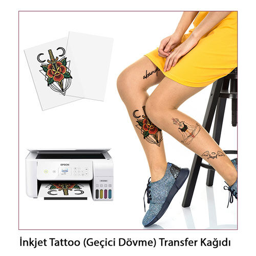 SRF İnkjet Tattoo (Geçici Dövme) Transfer Kağıdı (5 adet A4) - 3