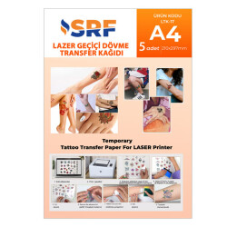 SRF LazerTattoo (Geçici Dövme) Transfer Kağıdı A4 (5 adet ) - 1
